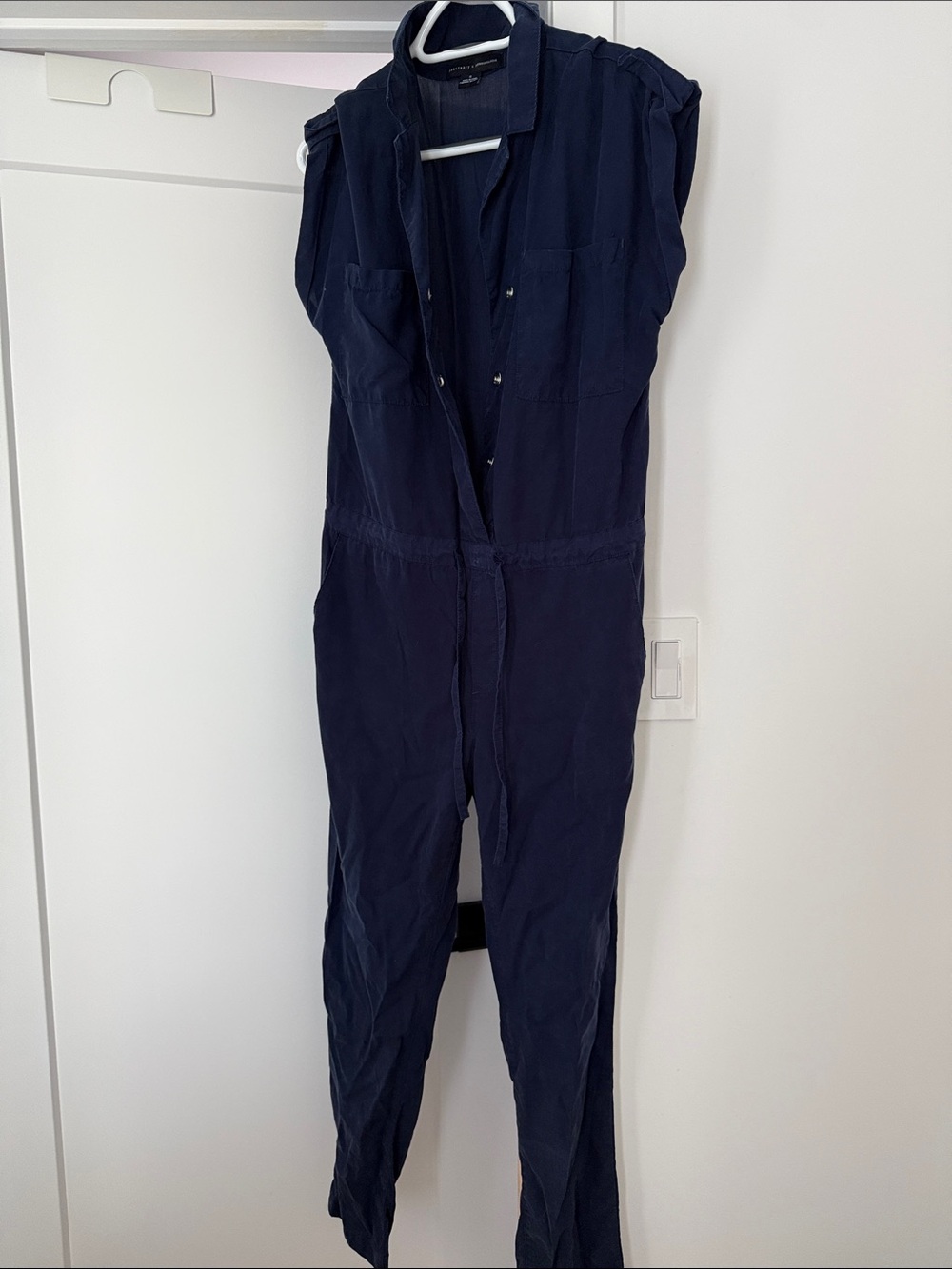 Sleeveless Navy Utility Jumpsuit